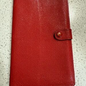 Vintage Vibrant Red Leather Travel Wallet S.S. Independence